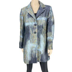 Frascara Metallic Jacquard Blazer Sz 14 Fits Sz 12